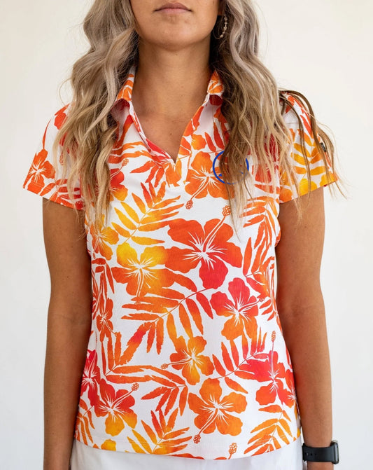 Aloha Sunrise Women's Golf Polo