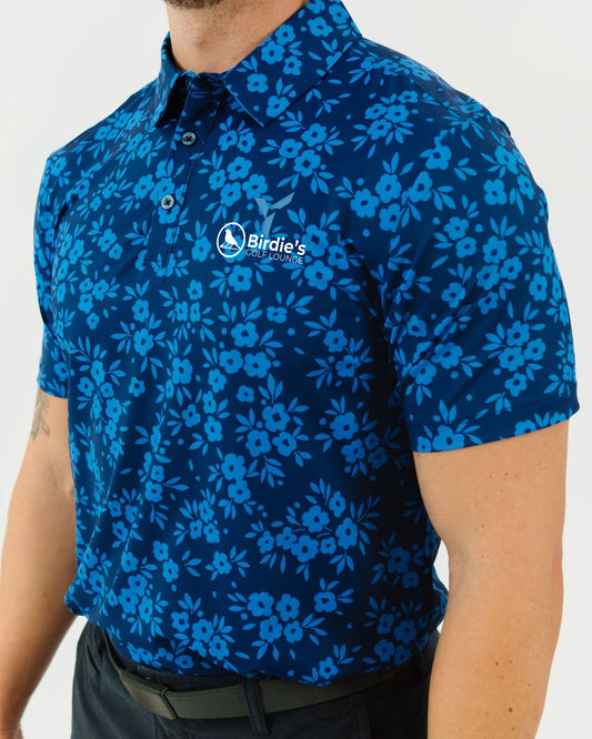 Navy Daisy Golf Polo