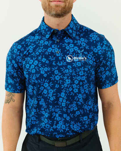 Navy Daisy Golf Polo