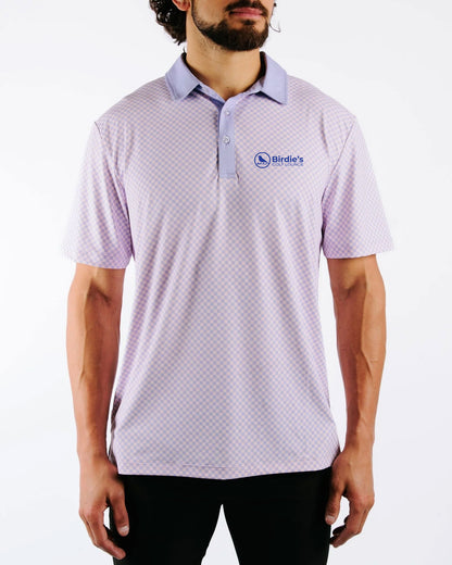 Purple Chex Golf Polo