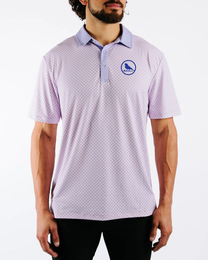 Purple Chex Golf Polo