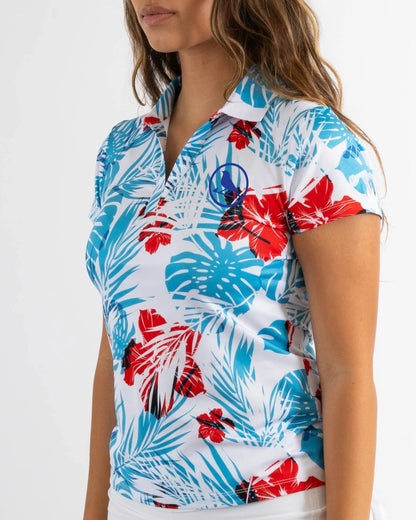 Red White & Beaches Women's Golf Polo