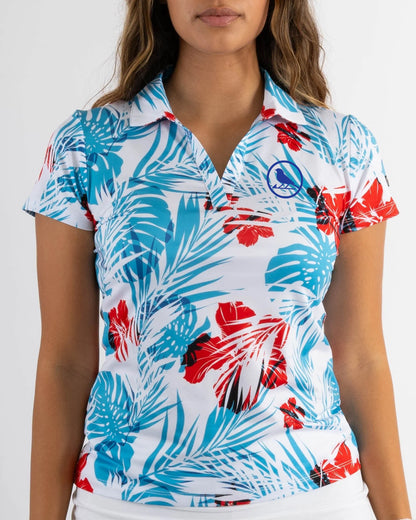 Red White & Beaches Women's Golf Polo