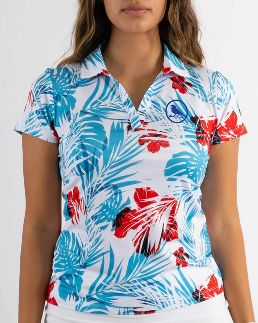 Red White & Beaches Women's Golf Polo